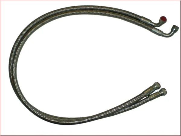 1x linea per radiatore dell'olio con connessioni D08 diritte + 90° circa 1,3 metri/linea