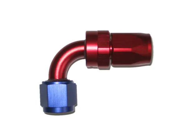 Raccordo in alluminio Alufitting Alu Curva per tubi a 90° D04 7/16 UNF Alufitting Raccordo in alluminio