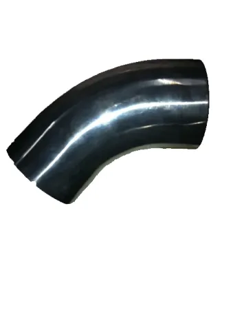 Curva per tubi in alluminio a 45° ø 102 mm -- spessore parete 2 mm saldabile lunghezza gamba corta