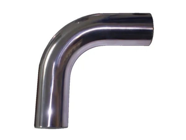Curva in alluminio 90° ø 54mm - L 350mm - spessore parete 2mm saldabile