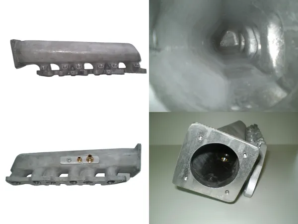 Collettore di aspirazione per VR6 Turbo corto lato di uscita in alluminio fuso per nuovo corpo farfallato