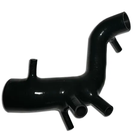 Tubo di aspirazione in silicone per Audi A3, Golf 4 1.8T 150-180 CV nero ø 50 mm ID collegamento al turbo - ø 80 mm ID al LMM / SENZA set di fascette