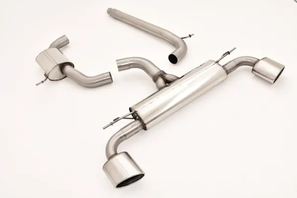 Sistema di scarico/scarico sportivo per Seat Leon 5F 2.0 TSI Cupra 265, 280, 290 ø 76mm in acciaio inox duplex con omologazione CE (senza registrazione)
