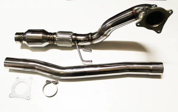 Downpipe per Golf 6 R, S3 8P, TT 8J, Leon Cupra R 1P 2.0 TFSI ø 76mm acciaio inox 200 celle catalizzatore sportivo Euro 5 compatibile 76 mm