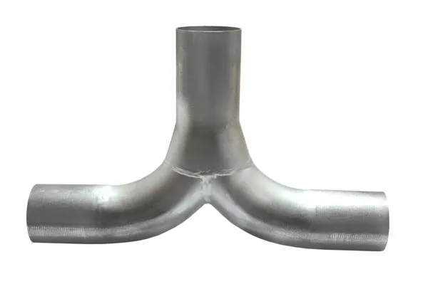 Adattatore a T per tubo in acciaio inox 1x 63,5 mm a 2x 63,5 mm