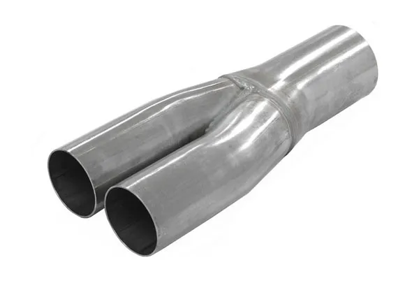 Adattatore a Y per tubo in acciaio inox 1x 63,5mm a 2x 63,5mm