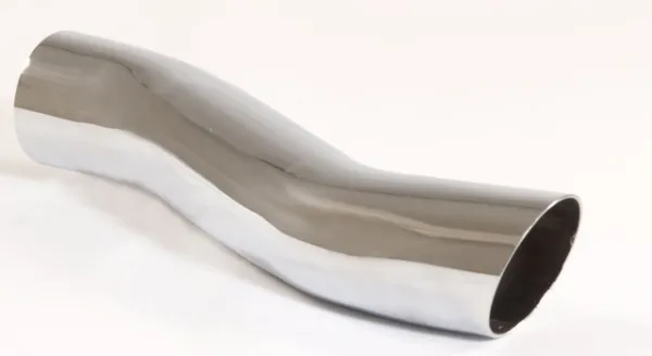 Tubo di scappamento 23 - 60 mm rotondo a spigolo vivo a forma di S in acciaio inox
