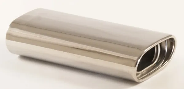 Tubo di scappamento 27 - 75x135 dritto con assorbitore acciaio inox