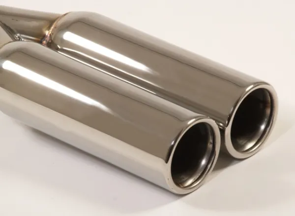 Tubo di scarico 4 - 2x80mm tondo flangiato acciaio inox