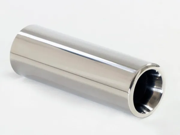 Tubo di scappamento 73 - 100mm rotondo arrotondato in acciaio inox
