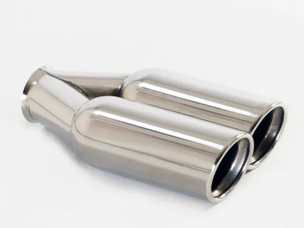 Terminale 82 - 2x80 tondo smussato offset destro acciaio inox