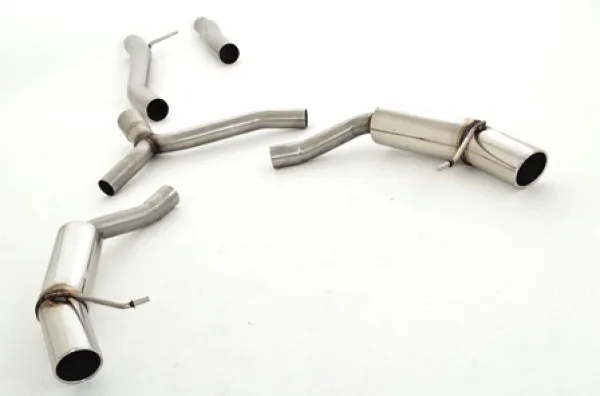Scarico sportivo FMS per Audi A4 (B8) A5 2.7 + 3.0 TDI 2WD Quattro ø 76mm acciaio inox duplex con omologazione CE (registrazione gratuita)