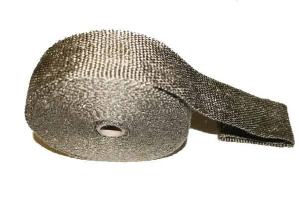 Nastro di protezione termica in titanio 10 metri - larghezza 25 mm per collettori, tubi a Y e sistemi di scarico