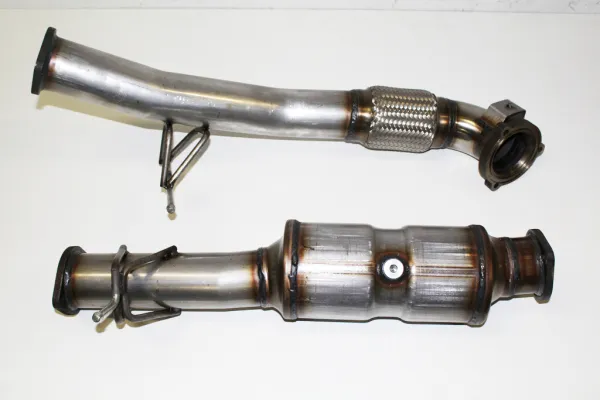 Downpipe a Y ø 76mm con catalizzatore racing a 200 celle per Ford Focus MK2 RS500 ST225 in acciaio inox