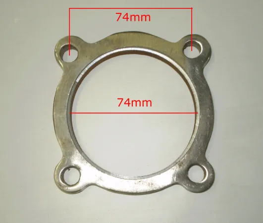 Flangia tubo 4 fori 76mm in acciaio a Y