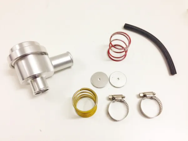 Valvola a pistone pop off in alluminio per 1.8T e altri veicoli turbo attacco argento 25 mm