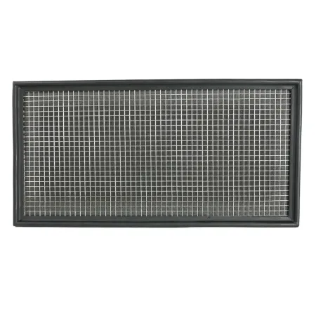 RamAir Sport filtro aria rettangolare: cornice gomma nera, griglia inox. Schiuma doppio strato dry sul retro. Ricambio OEM per Golf 4, Audi A3/TT/S3, Seat Leon.
