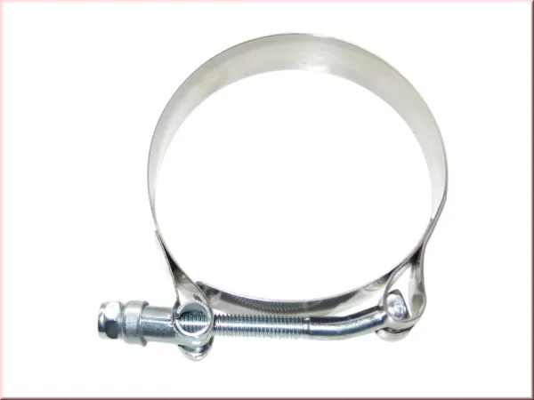 Morsetto HD a fascia larga 91-83mm per 80mm silicone in acciaio inox largo 19mm