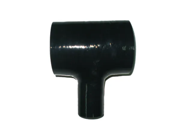 T-piece in silicone 76>25 mm di diametro interno nero 4 strati spessore parete 5 mm