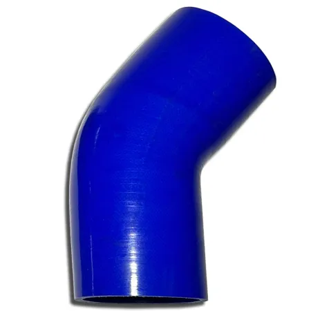 Gomito in silicone 45° grado 102mm diametro interno blu L 125mm 5 strati 6mm spessore parete