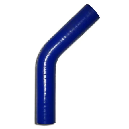 Gomito in silicone 45° gradi 25mm diametro interno blu L 100mm 3 strati 4mm spessore parete