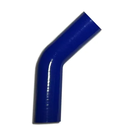 Gomito in silicone 45° grado 35mm diametro interno blu L 100mm 3 strati 4mm spessore parete