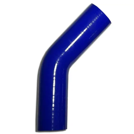Gomito in silicone 45° grado 45mm diametro interno blu L 125mm 4 strati 5mm spessore parete