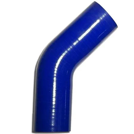 Gomito in silicone 45° grado 54mm diametro interno blu L 125mm 4 strati 5mm spessore parete