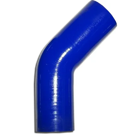 Gomito in silicone 45° grado 57mm diametro interno blu L 125mm 4 strati 5mm spessore parete