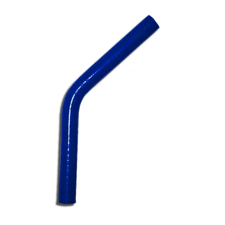 Curva in silicone 45° grado 8mm diametro interno blu L 100mm 3 strati 3,5mm spessore parete