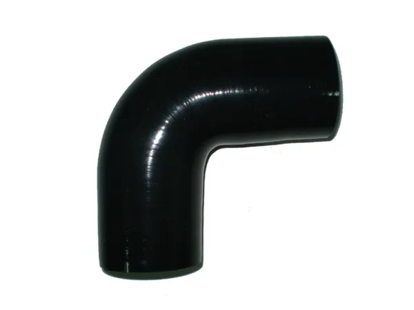 Gomito in silicone 90° grado 54mm diametro interno nero L 100mm 4 strati 5mm spessore parete
