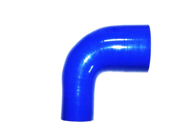 Riduzione a gomito in silicone 90° Grad ø 32x25mm blu L 100mm 4 strati 4mm spessore parete