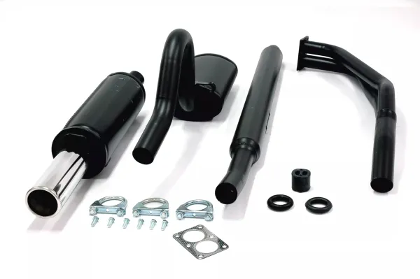 Simons Scarico sportivo in acciaio alluminato rotondo da 80 mm per Opel Manta B 1.6S, 1.9S, 1.9N, 2.0E Omologazione CE