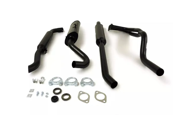 Simons Sistema di scarico sportivo alluminato 50,8 mm per SAAB 99 2.0 con doppia flangia