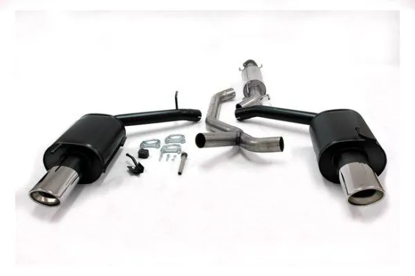 Simons Impianto di scarico sportivo Duplex in acciaio cromato 90/120 mm + 90/120 mm ovale per SAAB 9-5 Turbo 2.0/2.3 Berlina/SportWagon e 9-5 Aero Berlina/SportWagon