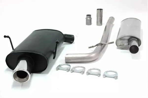 Simons Scarico sportivo in acciaio cromato 100mm rotondo per Peugeot 406 estate 2.0