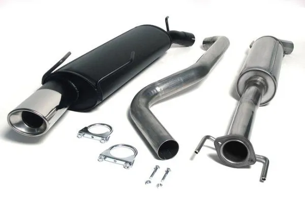 Simons Impianto di scarico sportivo in acciaio cromato ovale da 90/120 mm per SAAB 9-5 Turbo 2.0/2.3 berlina/station wagon e 9-5 Aero berlina/station wagon