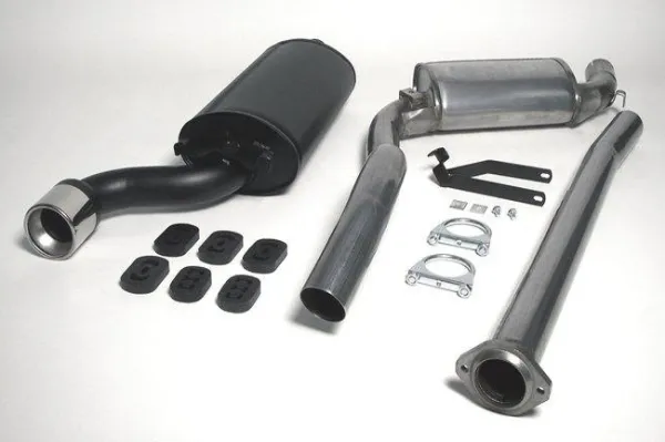 Simons Impianto di scarico sportivo in acciaio cromato da 90 mm per SAAB 9000 CS Turbo 2.0/2.3/Aero