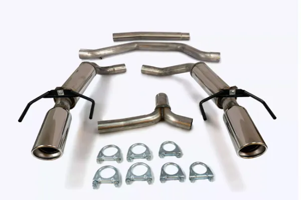 Simons Impianto di scarico sportivo in acciaio inossidabile duplex 100 mm + 100 mm tondo per SAAB 9-3 1.9TiD/1.9TTiD