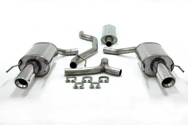 Simons Impianto di scarico sportivo in acciaio inossidabile duplex da 100 mm per SAAB 9-3 Turbo (serbatoio da 58 l)