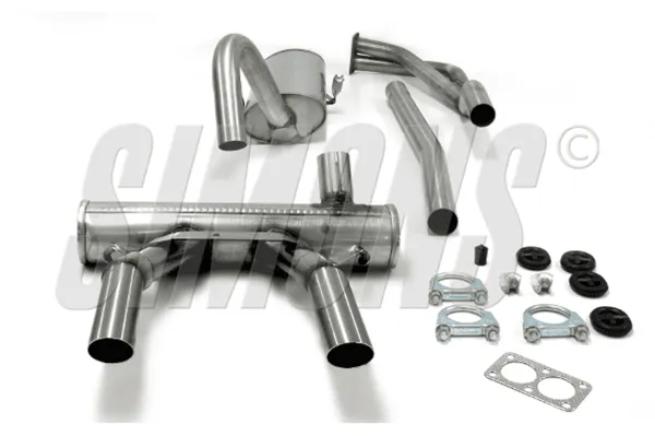 Simons Scarico sportivo in acciaio inox duplex 57 mm + 57 mm tondo per Opel GT 2.0