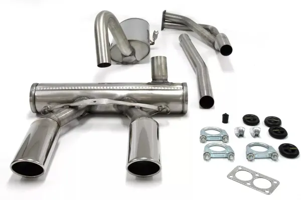 Simons Scarico sportivo duplex in acciaio inox 70/90 mm + 70/90 mm ovale per Opel GT 1900
