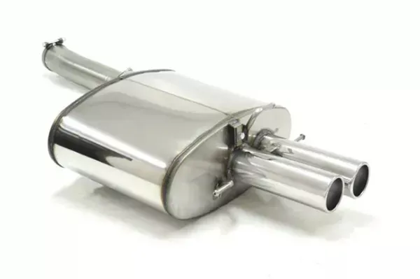 Simons Impianto di scarico sportivo in acciaio inossidabile 2x 80 mm rotondo per BMW Serie 5 E60 550i V8 berlina