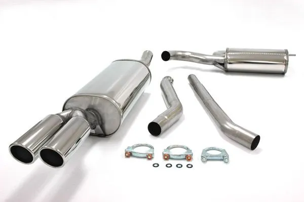 Simons Sistema di scarico sportivo in acciaio inox 2x80 mm per Audi A6 (C5) 2WD berlina/avant/station wagon 1.8T/1.9TDI/2.5TDI omologazione CE