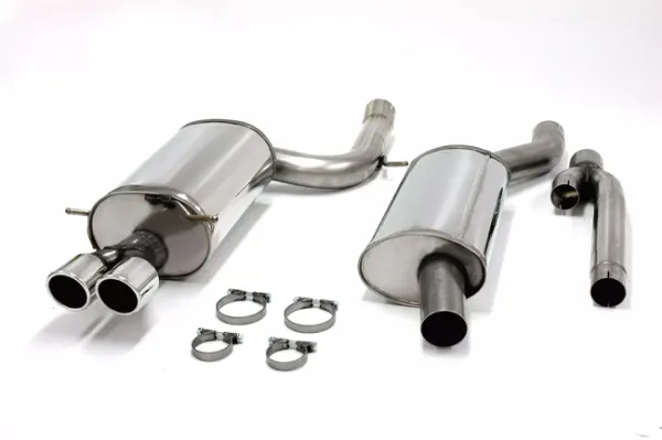 Simons Sistema di scarico sportivo in acciaio inox 2x80 mm per Audi S4 Quattro berlina/vant/station wagon 2.7 omologazione CE