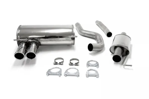 Simons Impianto di scarico sportivo in acciaio inossidabile 2x80 mm per BMW E92 323, 325, 330i (N52) 2005-2007 con omologazione CE (non soggetto a registrazione)
