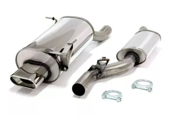 Simons Sistema di scarico sportivo in acciaio inox 70x140 mm per BMW Z3 1.8, Roadster e Coupé