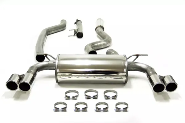 Simons Sportauspuffanlage in acciaio inox Sistema di scarico Duplex 2x 80 mm per BMW F31 320i, 328i