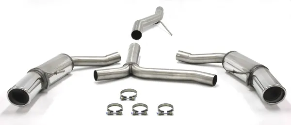 Simons Sistema di scarico sportivo in acciaio inox duplex L+R 1x100 mm per Audi A4 (B8) 2wd/Quattro berlina/avant/allroad/station wagon 2.7TDI/3.0TDI Omologazione CE (senza registrazione)