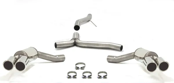 Simons Sistema di scarico sportivo in acciaio inox Duplex L+R 2x80 mm per Audi A4 (B8) 2wd/Quattro berlina/avant/allroad/station wagon 2.0TDI Omologazione CE (senza registrazione)